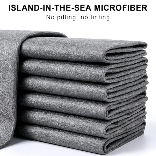 Thickened Magic Cleaning Cloth, 2026 New Streak-Free Reusable Glass Cleaning Cloth Rags, Lint-Free Absorbent Microfiber Towels for Cars, Kitchen, Window, Mirrors (5, 12x12 in) - size: 12x12 in