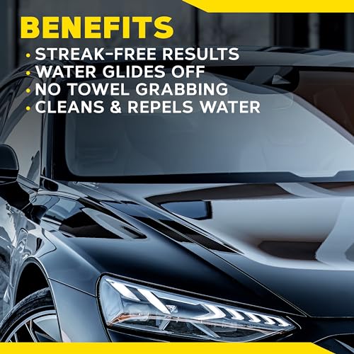 Meguiar's Ultimate Glass Cleaner & Water Repellent - Premium Glass and Window Cleaner for Quick Cleaning with Hydrophobic Technology that Acts as a Rain Repellent Improving Visibility in Rain - 16oz - style: Ultimate Glass Cleaner Spray