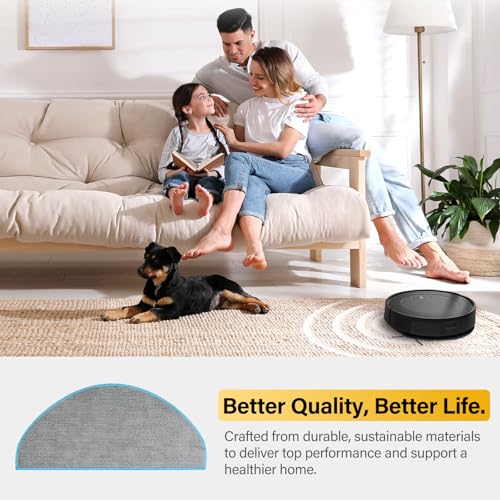 6 Pack Replacement Parts for iRobot Roomba Combo Essential Robot Vacuum & Mop Y0140 / Y0110 / Q0110 / Q0120 / Q0520/ Roomba 104 / Roomba 105 Combo, Microfiber Washable Mopping Pads