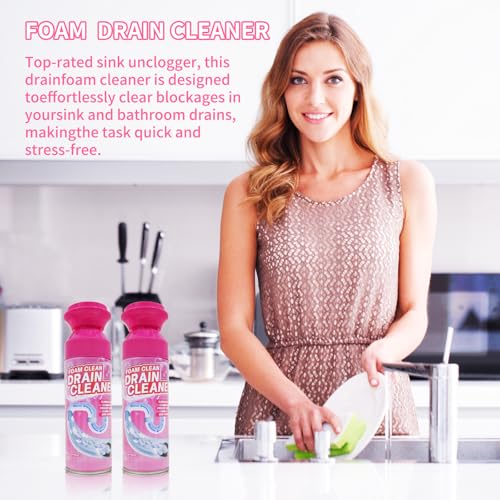 Foam Drain Cleaner, Drain Sink Cleaner and Deodorizer, Clog Remover for Kitchen, Sinks, Tubs (1 Pc) - size: 1 Pc