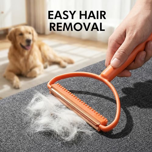 Pet Hair Remover for Laundry, Portable Double Sided Fabric Shaver and Lint Remover, Manual Dog Hair Removal Tool Sweater Shaver Clothing Depiller for Rugs Furniture and Woolen Coats