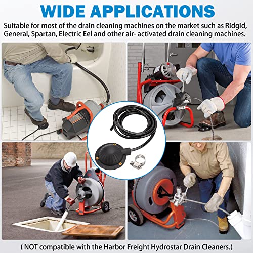 FEITON Air Foot Pedal + Cutter Head Set, Pedal Switch with 8' Hose, 16mm Steel Spring Automatic Locking Cutter Head, for Drain Cleaning Machines Replace Ridgid K-400, K-380, K-3800, K-7500, Spartan - color: Air Foot Pedal + Cutter Head