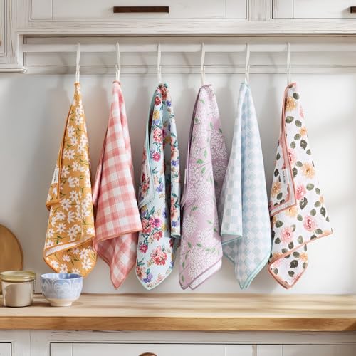 RECYCO Waffle Kitchen Towel Set of 2 - Quick Dry Microfiber Sustainable Dish Towels - Absorbent Reusable Cleaning Tea Towels - Lightweight Hand Towels,16”x 28”, Cuckoo Checker - color: Cuckoo Checker