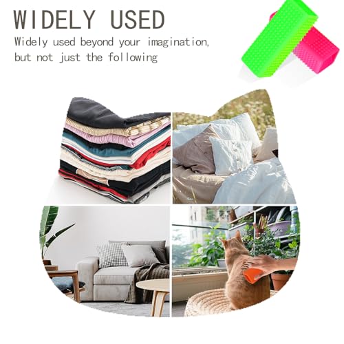 2pcs Pet Dog Cat Hair Remover, Pet Hair Removal Tool, Hollow Cleaner Brush for car,Interior, Furniture, Sofa (green and pink) - color: greenpink