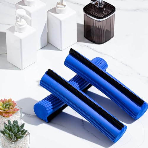 Willinglong 10 Pcs Roller Mop Refill Bulk Absorbent PVA Sponge Mop Head Replacement for Home Bathroom Business Garage Kitchen Cleaning (Blue) - color: Blue