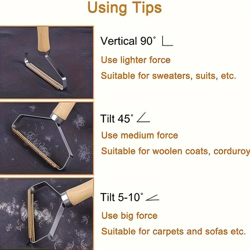 Pet Hair Remover, Multi-Fabric & Carpet Lint Scraper, Deep Cleaning Fur Remover Tool for Sofas Carpets Pet Towers Furniture Cats & Dogs