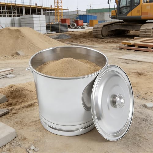 8.5Qt/2.2Gal Compost Bucket Bin Stainless Steel Pail Ice Buckets Milk Pail | Compost Bin Food Scrap Slop Bucket Ice Buckets Milk Pails With Lid Kitchen Waste Kennels and Farms Garden Supplies - size: 8L/8.5Qt/2.2Gal:9.84*8.66*9.84 inch