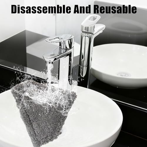 Windshield Squeegee Car Cleaning Tool, Equipped with 4 Reusable and Washable Ultra-Fine Fiber Pads, 13-16.7 inches Extendable Handle Can Rotate 180° Suitable for Car Glass and Household Windows