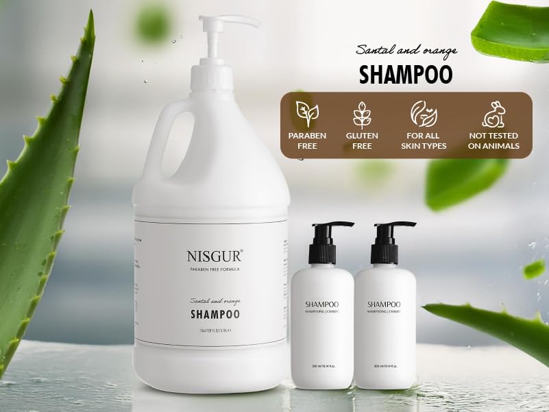 Hotel Shampoo Gallon Size 1 Gallon Each Total 2 Gallon Jugs with Extra Pump Dispenser to Refill Wall-Mounted and Stand Dispenser Hotel Toiletries Bulk