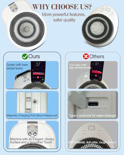 Electric Shower Brush for Body -Wall Mounted Back Scrubber for Shower – Exfoliating Soft Bristles, Hands-Free Wall-Mounted Design, Back Scrubber for Shower, Perfect for Men and Women, Easy to Install - size: 16