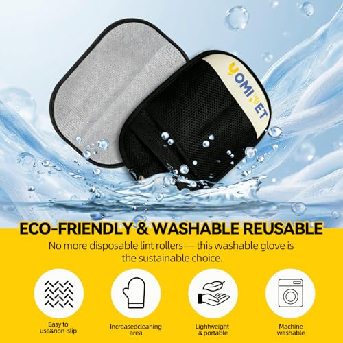 Hair Remover Glove for Cats & Dogs, Reusable Electrostatic Pet Hair Removal Tool. 2026 Upgraded Version Pet MagicBrush for Carpets, Sofas, Clothing, Car Seats, Etc. (1)