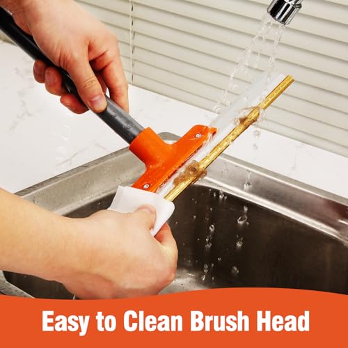 CLEANHOME Extendable Pet Hair Remover - Carpet Rake for Dog Cat Fur | Extendable handle-no bending. Stiff bristles lift embedded pet hair, lint from carpets, rugs, couches, furniture.