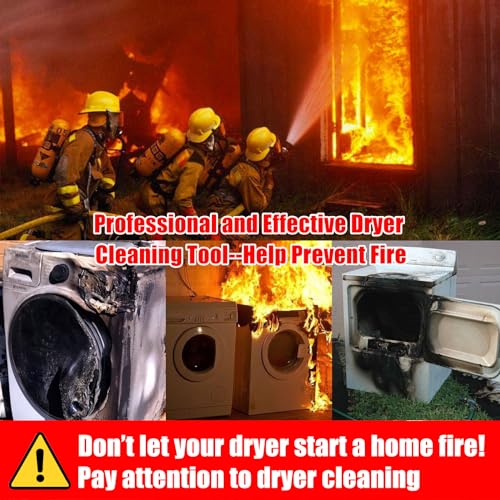 Sealegend 40 Feet Dryer Vent Cleaner Kit/Lint Remover/Upgraded Flexible Quick-Snap Brush with Drill Attachment/Fireplace Chimney Brushes for Easy to Use/Works with or Without Power Drill - size: 40FEET