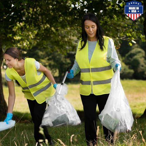 Fuxury 30-33 Gallon Trash Bags Medium Duty, 250 Count Garbage Bags, 32 x 38" Extra Large Clear Trash Bags, 0.6 Mil Plastic Bags for Serious Garbage Cleanup, Made in USA - color: 33Gal-250Ct(Clear)