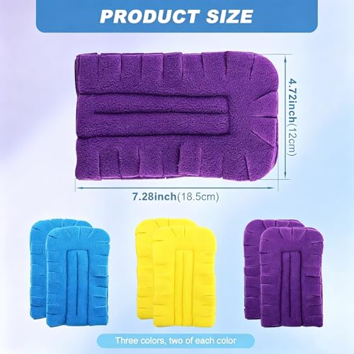 Reusable Chenille Microfiber Dust Duster, 2026 Upgrade Removable Washable Cloth Covers, 360° Electrostatic Duster Refills with Handle, Multi-Surface Dusting Mop for Efficient Home Cleaning (Set A) - color: Set a