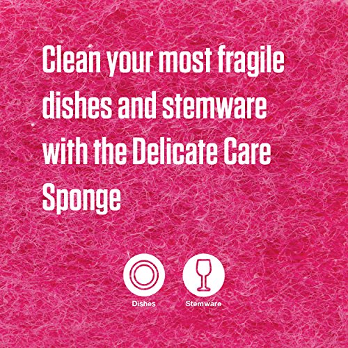 Scotch-Brite Delicate Care Scrub Sponge,3 Count (Pack of 8)