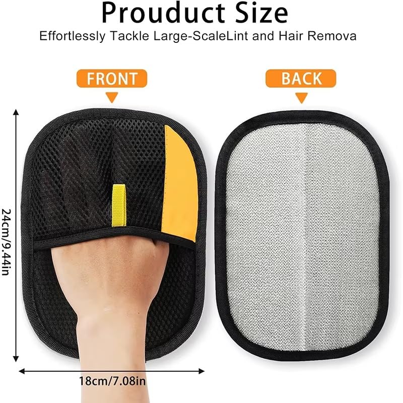 Pet Hair Remover Gloves Reusable Electrostatic Dog & Cat Hair Remover for Furniture, Couch, Clothing & Pet Beds Quick Clean No Refills Washable Fur Removal Mitt 2026 Upgraded Design