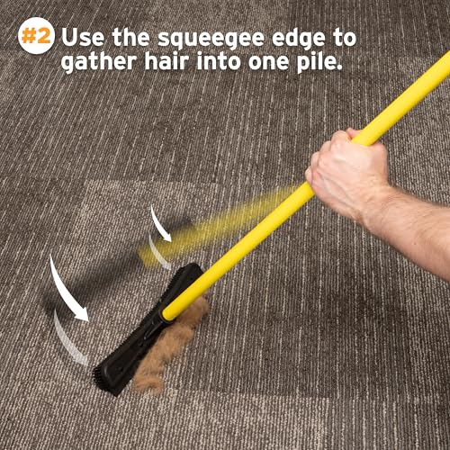 FURemover Pet Hair Removal Rubber Broom, 61" Telescopic Handle - size: 61" Telescopic Handle
