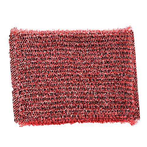 Meat Red Shabbos Scouring Pad - Scrub Through Tough Stains - Color Coded Kitchen Tools by The Kosher Cook - color: Red
