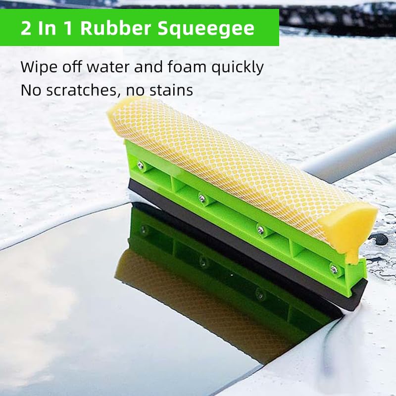 62" Car Wash Brush with Long Handle Chenille Microfiber Car Wash Mop Mitt, Wheel Brush, Windshield Window Squeegee, Car Duster Microfiber Towel, Gloves, Drill Brush, for Cleaning Cars RV Truck Boat - size: 14 Pack