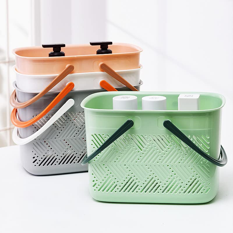 College Shower Caddy, Portable Shower Caddy Bathroom Caddy With Holdes for College Dorm Room Essentials, Garden, Pool, Camping, Gym, Beach, Cleaning Supplies 11.8 * 7.1 * 7.9 inch-Green - color: Green