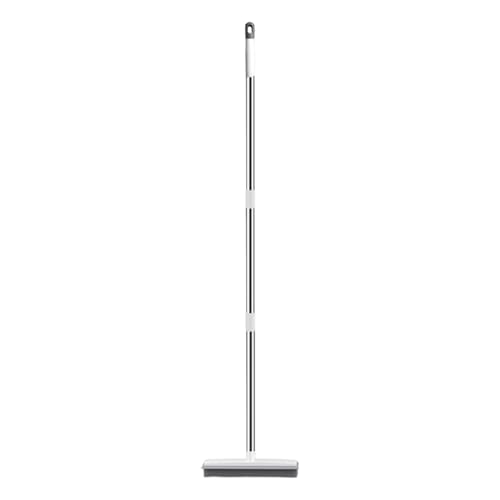 Pet Hair Rubber Broom 2-in-1 Long Handle with Squeegee Lightweight Fur Remover Brush Ergonomic Grip Multi-Surface Cleaning Brush Suitable for Daily Cleaning Work A - color: A