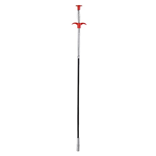 22.44 inch Grabber Reacher Tool, Flexible Grabber Claw Pick Up Reacher with 4 Claws Drain Snake Hair Drain Clog Remover Tool, for Shower, Toilet, Kitchen Sink & Tub(Size:0.57m)