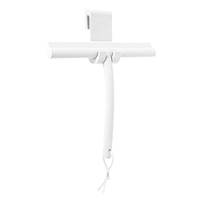blomus VIPO Shower Squeegee with Holder, 24 cm Wide, Silicone Squeegee for Shower, Bathroom, Window Squeegee, Windscreen Squeegee, White - color: White