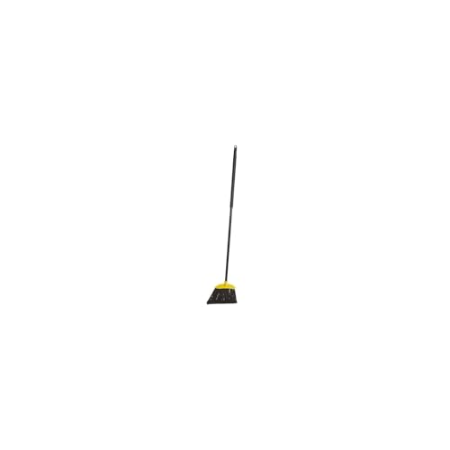 Rubbermaid Commercial Products 10" Smooth Surface Jumbo Sweep Angle Broom, Metal Handle, Black, for Cleaning Hard-to-Reach Areas - color: Black, size: Overall: 56"L (1 Item), style: Jumbo