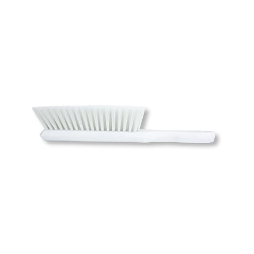 SPARTA Handheld Soft Counter Brush 8 Inch Bristle Span, Multi-Use Dust Brush with 5 Inch Handle for Tables, Countertops, and Delicate Surfaces, Polyester, White - color: White