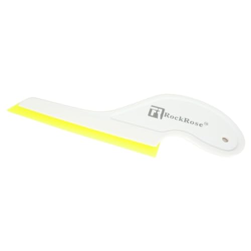 6-Inch Long Reach Triangular Scraper Squeegee with Silicone Blade for Windshield: Effortless Residual Water, Dust, Snow, and Ice Removal (Yellow) - Pack 2 Units - color: Yellow, size: Pack 2 Units