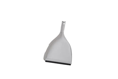Superio Clip-On Dustpan - Heavy Duty Plastic, Easy Grip Clip-On Dust Pan with Rubber Edge, Detailed Sweeping Debris, Fits Standard Brooms Home & Commercial Dusting & Cleaning Tool, Grey - color: White, size: 1-pack