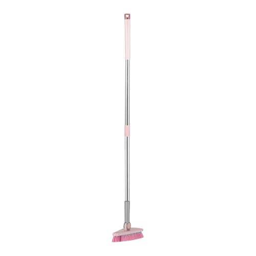 Scalable Rotatable Extendable Cleaning Brush – Detachable Long Handle for Ceiling Fans, Corners, Tiles, Grout, and Hard-to-Reach Spaces, Sturdy Bristles for Floors, Windows, and More (Pink) - color: Pink