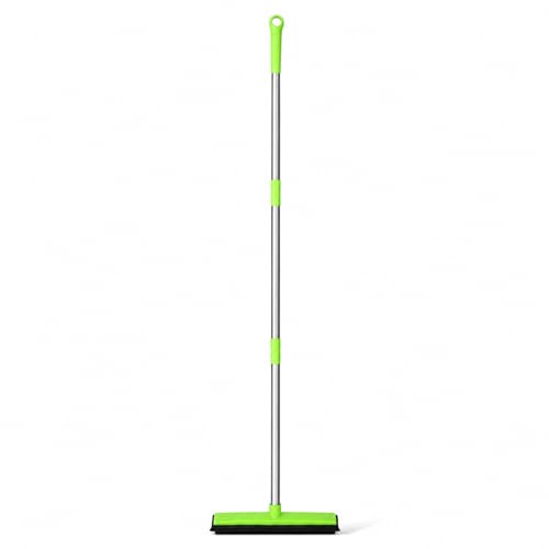 Carpet Rake for Pet Hair Removal, Rubber Broom Cleaning Brush, Telescopic Floor Broom, Pink, Adjustable Length - Multi - Functional, Non - Stick Hair Removal, Ideal for Home and (Green) - color: Green