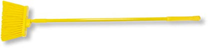 SPARTA 41083EC04 Plastic Color Coded Broom, Unflagged Bristles, Long Broom With Angled Head For Small Debris Cleaning, 56 Inches, Yellow - color: Yellow