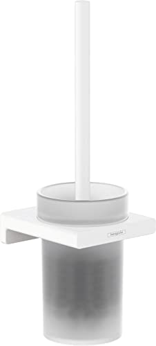 hansgrohe AddStoris Toilet Brush Holder Wall-Mounted, matt White, 41752700 - color: Matt White