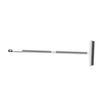 SOLUSTRE Dual-Use Rubber Floor Brush Long Handle for PET Hair and Carpets Sturdy Plastic Carpet Rake for Household Use