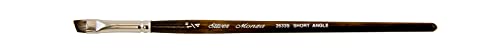 Silver Brush 2633S-014 Monza Short Handle Synthetic Mongoose Brush, Short Angle, 1/4-Inch - size: 1/4-Inch