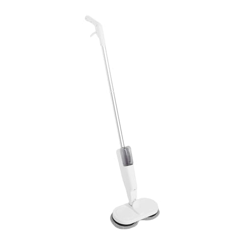 SUNGOOYUE Cordless Electric Mop, USB Rechargeable Spin Mop Cleaner with Large Water Container and LED Light for Wet Dry Hard Floor Cleaning, Wood Tile Laminate Floor Care