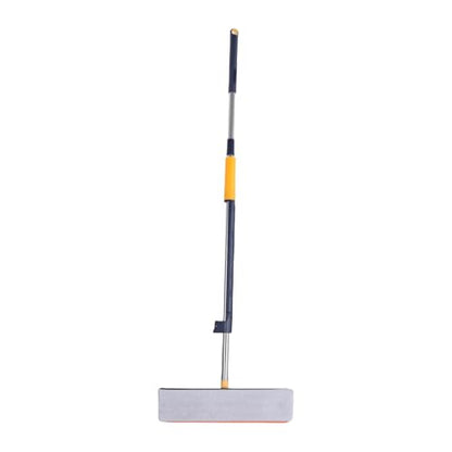 TARSHYRY Flat Mop with Scraper, 360 Degree Rotation Mop with Built in Scraper and Toothed Comb, Lightweight Floor with 6 Reusable Microfiber Pads, 54 Inch Adjustable (Dark Blue+6 Microfiber Reusable