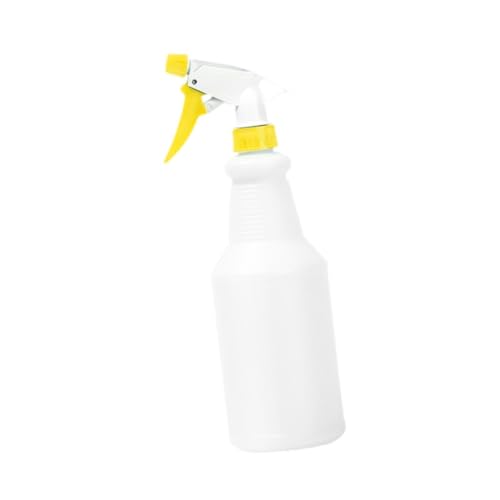jojomis Spray Bottle Adjustable Nozzle 600 ml Heavy Duty Refillable for Hair Cleaning Solutions Kitchen Garden Plant Misting- Yellow