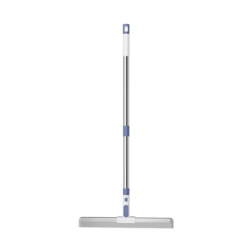 Squeegee Broom for Floor,Handle Window Squeegee, Silicone Pet Hair Remover,Magic Broom for Indoor Cleaning,Cleans Glass, Hair Blue 19.6in - color: Blue, size: 19.6in
