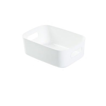 Plastic Storage Bins and Baskets for Efficient Home Classroom Organization Plastic Storage Container Under Bed,Under Sink Bathroom Organizer (Small white) - style: Small white