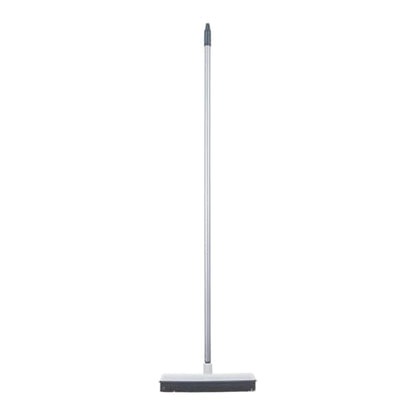 Rubber Bristle Broom for Hardwood Floors, Tiles, Carpets, Wood, and Vinyl Salon Broom, Rubber Squeegee Broom, Rug Broom, Rubber Rake for Human Hair, Pet Hair, Fur, Lint, Liquid, Grey, by Superio - size: Full Broom