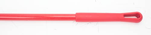 SPARTA 41083EC05 Plastic Color Coded Broom, Unflagged Bristles, Long Broom With Angled Head For Small Debris Cleaning, 56 Inches, Red - color: Red