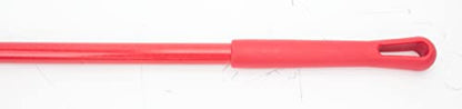 SPARTA 41083EC05 Plastic Color Coded Broom, Unflagged Bristles, Long Broom With Angled Head For Small Debris Cleaning, 56 Inches, Red - color: Red