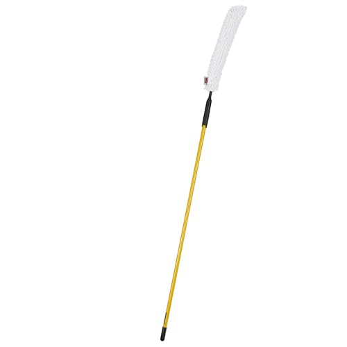 Rubbermaid Commercial Products, HYGEN Quick-Connect Flexible Dusting Wand with Microfiber Sleeve, White, Flexible Dusting for Office/School/Stadium/Lobby/Restaurant