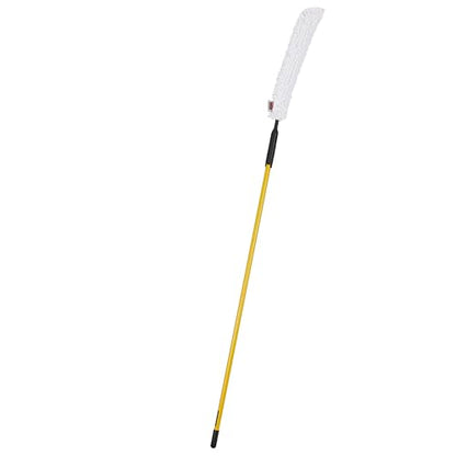 Rubbermaid Commercial Products, HYGEN Quick-Connect Flexible Dusting Wand with Microfiber Sleeve, White, Flexible Dusting for Office/School/Stadium/Lobby/Restaurant