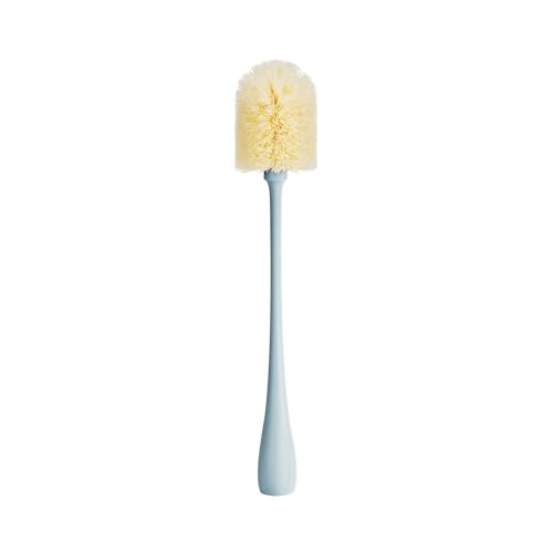 Household Glass Cleaning Brush, Long Handle Plastic Water Bottle Container Cleaning Tool(Light Blue) - color: Light Blue