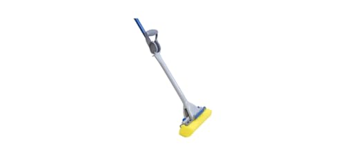 Quickie Automatic 9-Inch Head Roller Mop with Hand Squeeze Feature 54 Inch Length for Home/Bathroom/Kitchen/Tile/Hardwood/House Floors/ Alloy Steel